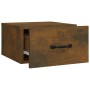 Mesita de noche de pared roble ahumado 35x35x20 cm de vidaXL, Mesitas de noche - Ref: Foro24-817579, Precio: 29,80 €, Descuen...
