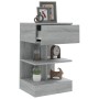 Mesita de noche madera contrachapada gris Sonoma 40x35x65 cm de vidaXL, Mesitas de noche - Ref: Foro24-816043, Precio: 53,58 ...