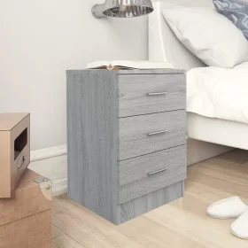 Mesitas de noche 2 uds madera gris Sonoma 38x35x56 cm de vidaXL, Mesitas de noche - Ref: Foro24-815324, Precio: 109,06 €, Des...