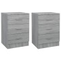 Mesitas de noche 2 uds madera gris Sonoma 38x35x56 cm de vidaXL, Mesitas de noche - Ref: Foro24-815324, Precio: 111,04 €, Des...