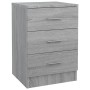 Mesitas de noche 2 uds madera gris Sonoma 38x35x56 cm de vidaXL, Mesitas de noche - Ref: Foro24-815324, Precio: 111,04 €, Des...