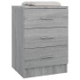 Mesitas de noche 2 uds madera gris Sonoma 38x35x56 cm de vidaXL, Mesitas de noche - Ref: Foro24-815324, Precio: 111,04 €, Des...