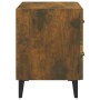 Mesitas de noche 2 unidades color roble ahumado 40x35x47,5 cm de vidaXL, Mesitas de noche - Ref: Foro24-817292, Precio: 69,88...