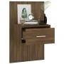 Eichenbrauner Wand-Nachttisch von vidaXL, Nachttische - Ref: Foro24-816956, Preis: 27,33 €, Rabatt: %