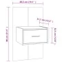 Eichenbrauner Wand-Nachttisch von vidaXL, Nachttische - Ref: Foro24-816956, Preis: 27,33 €, Rabatt: %