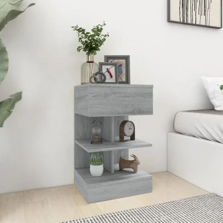 Mesitas de noche 2 uds madera gris Sonoma 40x35x65 cm de vidaXL, Mesitas de noche - Ref: Foro24-816044, Precio: 89,49 €, Desc...