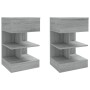 Mesitas de noche 2 uds madera gris Sonoma 40x35x65 cm de vidaXL, Mesitas de noche - Ref: Foro24-816044, Precio: 91,08 €, Desc...