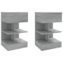 Mesitas de noche 2 uds madera gris Sonoma 40x35x65 cm de vidaXL, Mesitas de noche - Ref: Foro24-816044, Precio: 89,49 €, Desc...