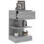 Mesitas de noche 2 uds madera gris Sonoma 40x35x65 cm de vidaXL, Mesitas de noche - Ref: Foro24-816044, Precio: 91,08 €, Desc...