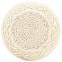 Puf de macramé hecho a mano algodón 45x30 cm de vidaXL, Otomanas - Ref: Foro24-324001, Precio: 78,93 €, Descuento: %