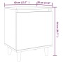 Mesita de noche con patas madera maciza marrón roble 40x30x50cm de vidaXL, Mesitas de noche - Ref: Foro24-813114, Precio: 33,...