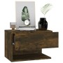 Mesita de noche de pared 2 unidades color roble ahumado de vidaXL, Mesitas de noche - Ref: Foro24-816947, Precio: 64,67 €, De...