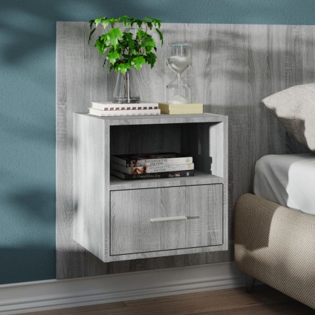 Mesita de noche de pared gris Sonoma de vidaXL, Mesitas de noche - Ref: Foro24-816966, Precio: 38,70 €, Descuento: %