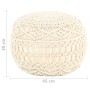 Puf de macramé hecho a mano algodón 45x30 cm de vidaXL, Otomanas - Ref: Foro24-324001, Precio: 78,93 €, Descuento: %