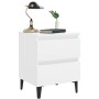 Mesitas de noche 2 uds madera contrachapada blanco 40x35x50 cm de vidaXL, Mesitas de noche - Ref: Foro24-805870, Precio: 106,...