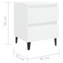 Mesitas de noche 2 uds madera contrachapada blanco 40x35x50 cm de vidaXL, Mesitas de noche - Ref: Foro24-805870, Precio: 106,...