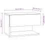 Mesita de noche de pared roble ahumado de vidaXL, Mesitas de noche - Ref: Foro24-816946, Precio: 38,37 €, Descuento: %