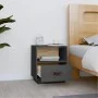 Mesita de noche madera maciza de pino gris 40x34x45 cm de vidaXL, Mesitas de noche - Ref: Foro24-818299, Precio: 46,36 €, Des...