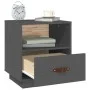 Mesita de noche madera maciza de pino gris 40x34x45 cm de vidaXL, Mesitas de noche - Ref: Foro24-818299, Precio: 46,36 €, Des...