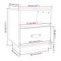 Mesita de noche madera maciza de pino gris 40x34x45 cm de vidaXL, Mesitas de noche - Ref: Foro24-818299, Precio: 46,36 €, Des...