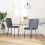 Sillas de comedor 2 unidades terciopelo gris oscuro en Sillas de comedor | Comprar online en Foru.es