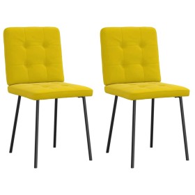 Sillas de comedor 2 unidades terciopelo amarillo en Sillas de comedor | Comprar online en Foru.es