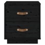 Mesita de noche madera maciza de pino negro 40x34x45 cm de vidaXL, Mesitas de noche - Ref: Foro24-818333, Precio: 46,48 €, De...