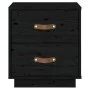 Mesita de noche madera maciza de pino negro 40x34x45 cm de vidaXL, Mesitas de noche - Ref: Foro24-818333, Precio: 46,48 €, De...