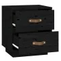 Mesita de noche madera maciza de pino negro 40x34x45 cm de vidaXL, Mesitas de noche - Ref: Foro24-818333, Precio: 46,48 €, De...