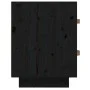 Mesita de noche madera maciza de pino negro 40x34x45 cm de vidaXL, Mesitas de noche - Ref: Foro24-818333, Precio: 46,48 €, De...