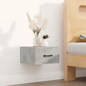 Mesita de noche de pared color gris hormigón 35x35x20 cm de vidaXL, Mesitas de noche - Ref: Foro24-812860, Precio: 27,43 €, D...