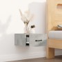 Mesita de noche de pared color gris hormigón 35x35x20 cm de vidaXL, Mesitas de noche - Ref: Foro24-812860, Precio: 27,77 €, D...