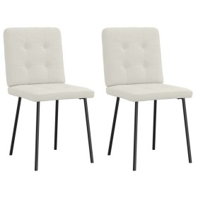 Sillas de comedor 2 unidades terciopelo crema en Sillas de comedor | Comprar online en Foru.es