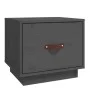 Mesita de noche madera maciza de pino gris 40x34x35 cm de vidaXL, Mesitas de noche - Ref: Foro24-818289, Precio: 36,91 €, Des...