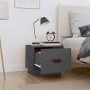 Mesita de noche madera maciza de pino gris 40x34x35 cm de vidaXL, Mesitas de noche - Ref: Foro24-818289, Precio: 36,91 €, Des...