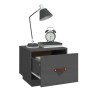 Mesita de noche madera maciza de pino gris 40x34x35 cm de vidaXL, Mesitas de noche - Ref: Foro24-818289, Precio: 36,91 €, Des...