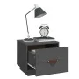 Mesita de noche madera maciza de pino gris 40x34x35 cm de vidaXL, Mesitas de noche - Ref: Foro24-818289, Precio: 36,91 €, Des...