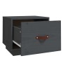 Mesita de noche madera maciza de pino gris 40x34x35 cm de vidaXL, Mesitas de noche - Ref: Foro24-818289, Precio: 36,91 €, Des...
