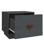 Mesita de noche madera maciza de pino gris 40x34x35 cm de vidaXL, Mesitas de noche - Ref: Foro24-818289, Precio: 36,91 €, Des...