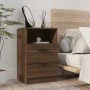 Nachttisch aus braunem Eichensperrholz von vidaXL, Nachttische - Ref: Foro24-817043, Preis: 57,83 €, Rabatt: %