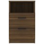 Mesita de noche madera contrachapada color roble marrón de vidaXL, Mesitas de noche - Ref: Foro24-817043, Precio: 58,78 €, De...
