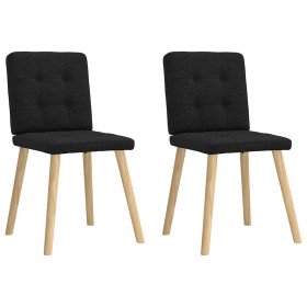 Sillas de comedor 2 unidades tela negro en Sillas de comedor | Comprar online en Foru.es