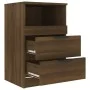 Nachttisch aus braunem Eichensperrholz von vidaXL, Nachttische - Ref: Foro24-817043, Preis: 57,83 €, Rabatt: %