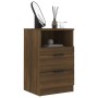 Mesita de noche madera contrachapada color roble marrón de vidaXL, Mesitas de noche - Ref: Foro24-817043, Precio: 58,78 €, De...