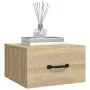 Mesita de noche de pared color roble Sonoma 35x35x20 cm de vidaXL, Mesitas de noche - Ref: Foro24-812858, Precio: 31,25 €, De...