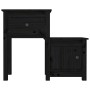 Mesita de noche madera maciza de pino negro 79,5x38x65,5 cm de vidaXL, Mesitas de noche - Ref: Foro24-814547, Precio: 65,95 €...
