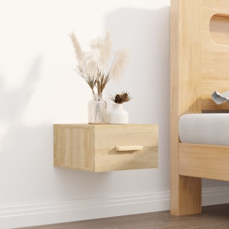 Mesita de noche de pared color roble Sonoma 35x35x20 cm de vidaXL, Mesitas de noche - Ref: Foro24-812840, Precio: 27,83 €, De...