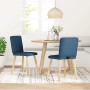 Sillas de comedor 2 unidades tela azul en Sillas de comedor | Comprar online en Foru.es
