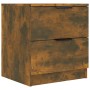 Mesitas de noche 2 uds madera contrachapada color roble ahumado de vidaXL, Mesitas de noche - Ref: Foro24-817034, Precio: 59,...