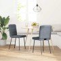 Sillas de comedor 2 unidades terciopelo gris oscuro en Sillas de comedor | Comprar online en Foru.es